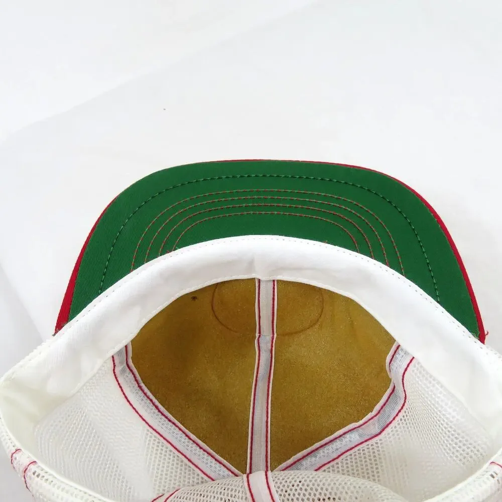 Concrete Barbers Trucker Hat Mesh Black Red Swingster Made in USA Snapback 1980s